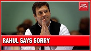 Rahul Says Sorry For Chowkidar Chor Jibe | Rahul Campaigns In Barabanki