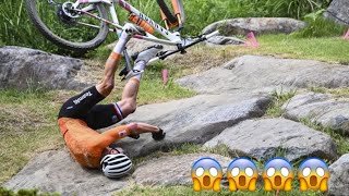 Mathieu Van Der Poel Crash - 2020 Olympics Mens Cross-Country Final