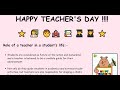 HTML WEB PAGE ON "TEACHER'S DAY"