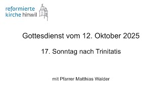 Gottesdienst Vom 12. Oktober 2025