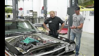 OVERHAULIN'S CHRIS JACOBS 68 GTX CATCHES ON FIRE AND WHO DOES HE CALL? NOT CHIP FOOSE, HE CALLS MARK