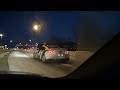 Ice Ricer Nissan GT-R on the way to drifttrack: #1 roundabout drift