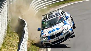 Nürburgring Crashes, Many Destroyed Tires, Close Overtakes & Action! Nls Race5 | 08 07 2023