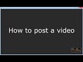 How to post a video to WGT's forum