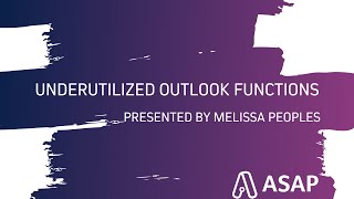 Underutilized Outlook Functions