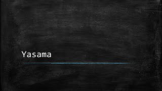Yasama - Ders Notlarım