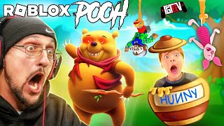 Pooh The Psycho Bear! Roblox Escape The 100 Acre Woods Disney Reject (Fgteev Duddz & Chase)