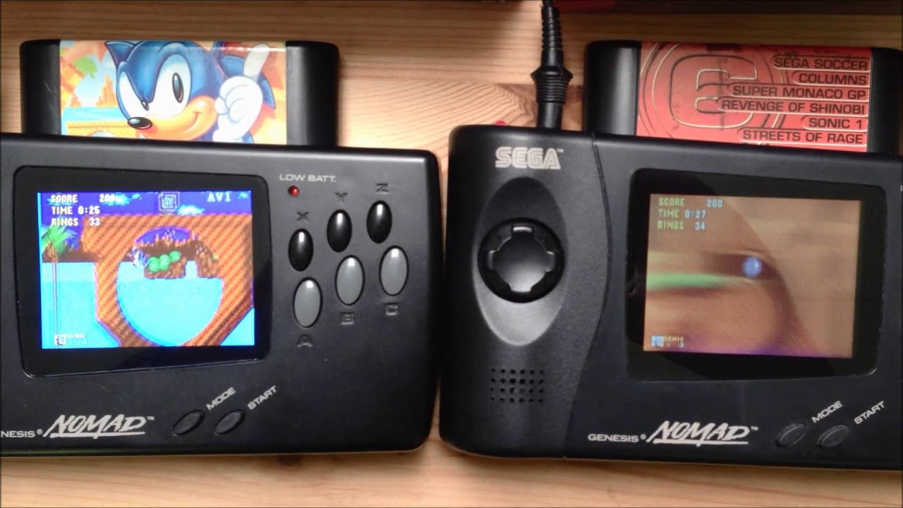 Sega Nomad Screen Mod Side By Side Comparison YouTube
