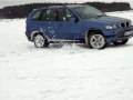 BMW X5 4.6iS on snowy runway
