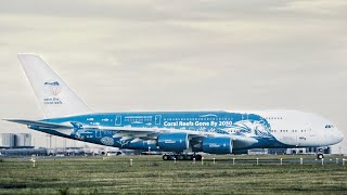 Hi Fly A380 Coral Reef First Penger Flight - Take Off From Copenhagen Airport