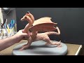 Full dragon Sculpture, Part 10. Some painting.