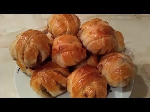 Мясные шарики в слоеном тесте.Клубочки в слоеном тесте | Мясные шарики в слоеном тесте.Клубочки в слоеном тесте |