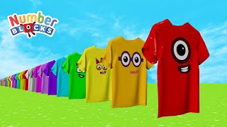 Counting Numberblocks On A Colorful Tshirt Learn Numbers 1 To 100 For Kids