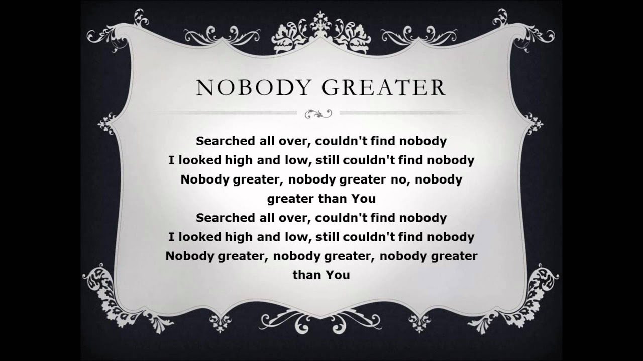 Nobody Greater by Vashawn Mitchell with Lyrics - YouTube