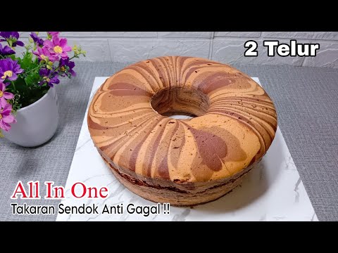 HARUS DI COBA !! BOLU PANGGANG 2 TELUR METODE ALL IN ONE PAKAI TAKARAN SENDOK ENAK LEMBUT BANGET