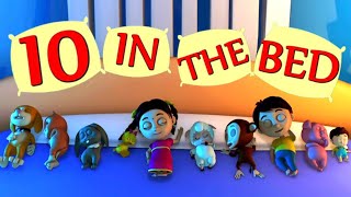 Ten In The Bed Hindi Nursery Rhymes Hindi Poems व थ दस बसतर म Hindi Baby Rhyme