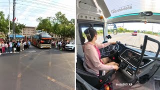 Female Bus Driver Yueyue Safely Navigates Busy Student Pickup And City Streets