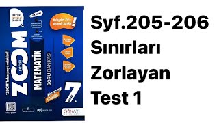 7.SINIF ZOOM S.205-206 SINIRLARI ZORLAYAN TEST 1