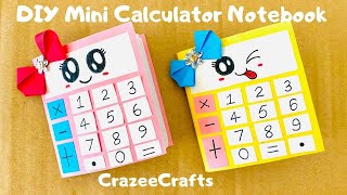Paper Calculator mini notepad | How to make Paper Calculator mini notebook | Sch