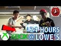 24 HOUR OVERNIGHT CHALLENGE IN LOWE'S!! (WITH AN XBOX)!!