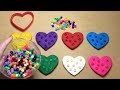 Playdough Hearts Bead Match Fine Motor Skills Activity - Preschool Learning