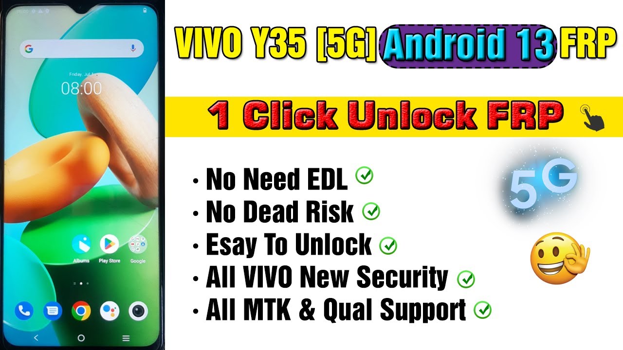 VIVO Y35 Android 13 FRP Bypass | VIVO Y35 5G FRP Unlock VIVO Y35 Android 13 FRP Bypass | VIVO Y35 5G FRP Unlock