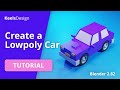 Blender 3D - Easy Lowpoly Car - Beginners Tutorial