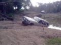 Our Landcruiser in a creek with water over the roof @ Landcruiser mountain park