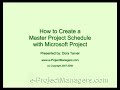 How to Create a Master Schedule with MS Project