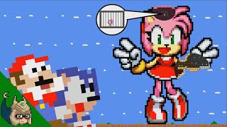 Mario And Sonic Vs The Giant Amy Rose Maze Mario Cartoon Animation