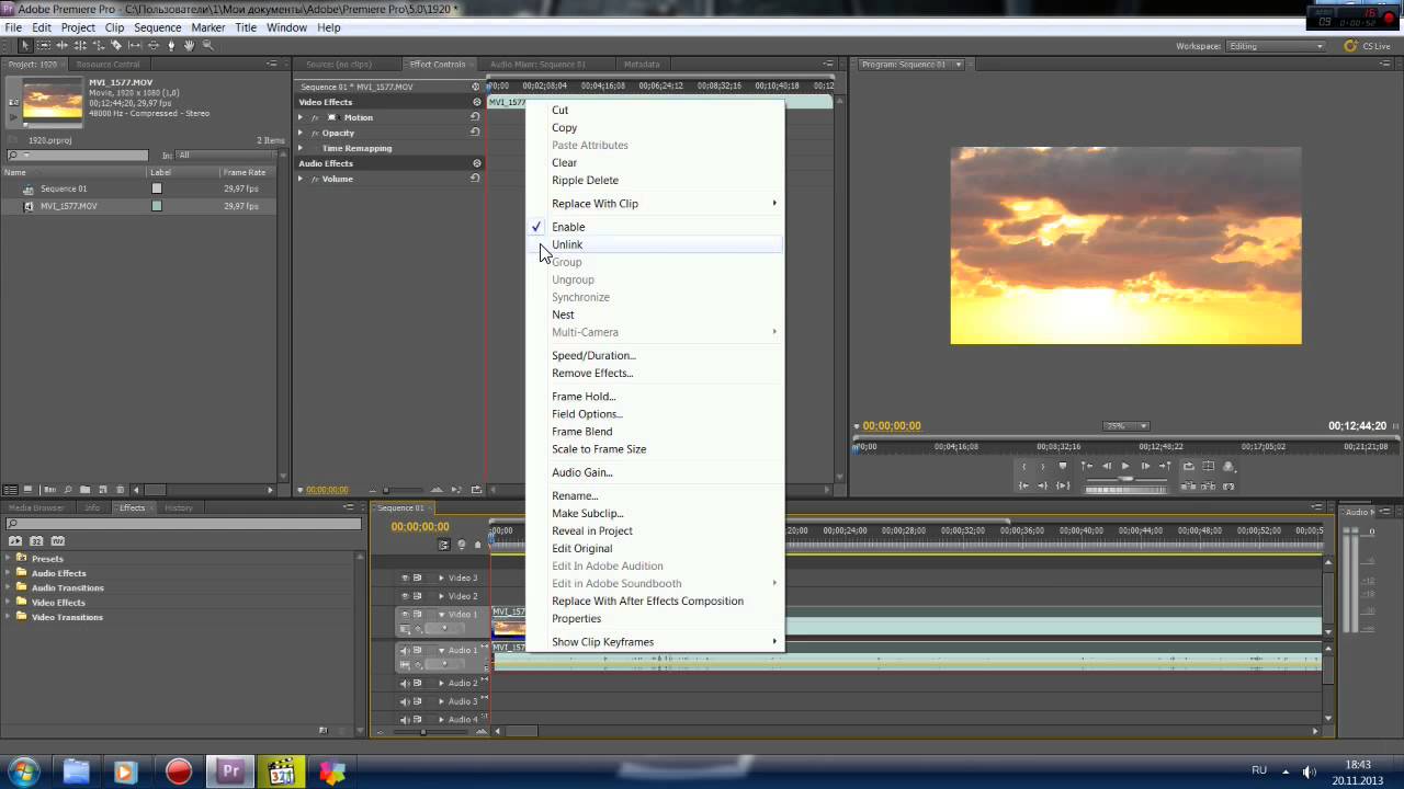 Как в premiere pro сделать фото