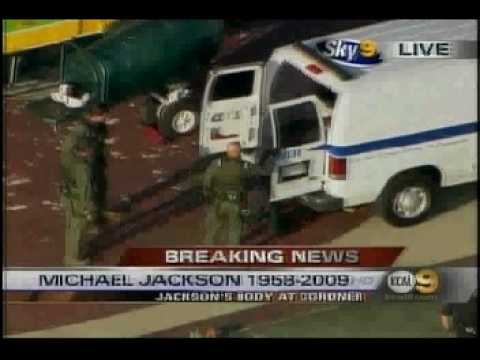 MICHAEL JACKSON'S BODY ARRIVING AT CORONER'S OFFICE