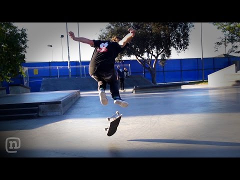 Skateboarder Chris McHugh Puts On A Flatground Show on NKA