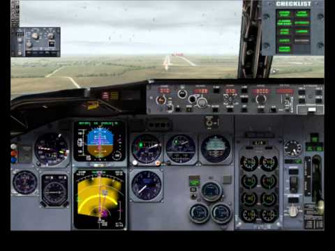 ILS approach on Boeing 737 at Simferopol (UKFF) at very bad wether [VATSIM]