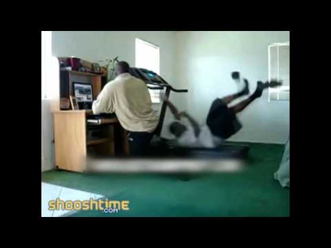 Black GUy dancing on threadmill
