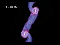 2 Spiral Galaxies w/Supermassive Black Holes Collide