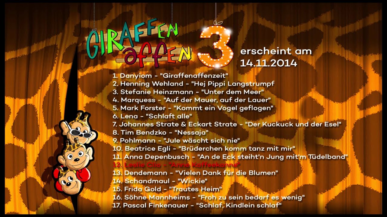 Giraffenaffen 3 17 giraffenaffige Titel zum Vorhören YouTube