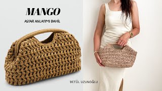 Mango Rafya İpten Örgü Burslu Çanta Astar Anlatımlı