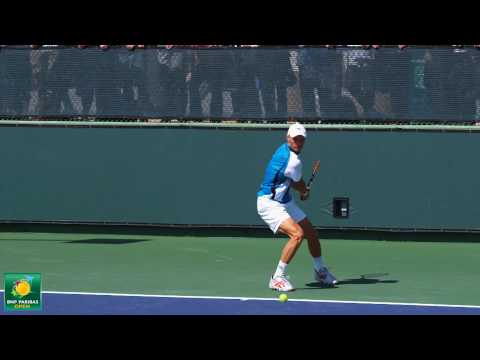 Nikolay ダビデンコ playing practice points in slow motion HD -- Indian Wells Pt． 24