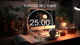 25/5 Pomodoro Timer - Relaxing Lofi, Deep Focus Pomodoro Timer, Study With Me, S