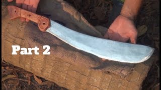 Machete #2 - Forging and Hardening / Quenching the Blade! Blacksmithing - Episode # 11.2