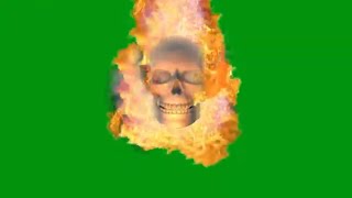 Ghost Rider Skull Green Screen
