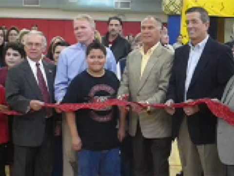 Secaucus Recreation Center Ribbon Cuting - 2/22/2009. Brief clip of ribbon cutting by Mayor Dennis Elwell to open the Secaucus (NJ) Recreation Center on F..