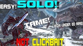 HOW TO SOLO TAME AN ICE TITAN LEGIT! (EASIEST METHOD) ARK SURVIVAL EVOLVED EXTINCTION