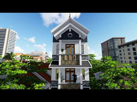 Cùng Ngắm Mẫu Nhà Ống Mái Thái 3 Tầng Đẹp diện tích 5.3x19m nhà A Trường Thành Phố Lạng Sơn