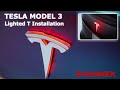 Lighted T for Tesla Model 3 (Installation)