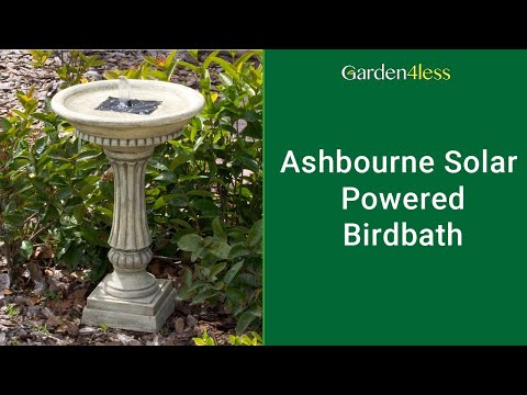 Ashbourne Solar Powered Birdbath by Smart Solar - YouTube