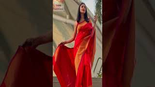 Ahsaas Channa Backless Red Blouse And Saree Kanika Mann Embroidered Lehenga