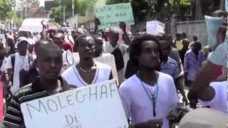Manifestation against Michel Martelly in Cap-Haitian