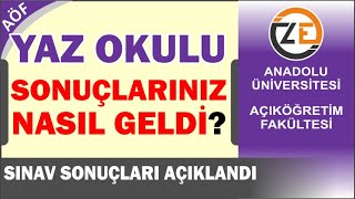 AÖF 2022 Yaz Okulu Sınav Sonuçları Açıklandı   Mezun Olma   Şartlı Geçme   GNO G